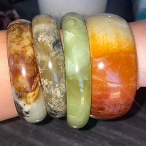 Genuine jadeite bangle bracelets